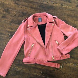 Coats | Faux Suede Jacket Pink | Poshmark
